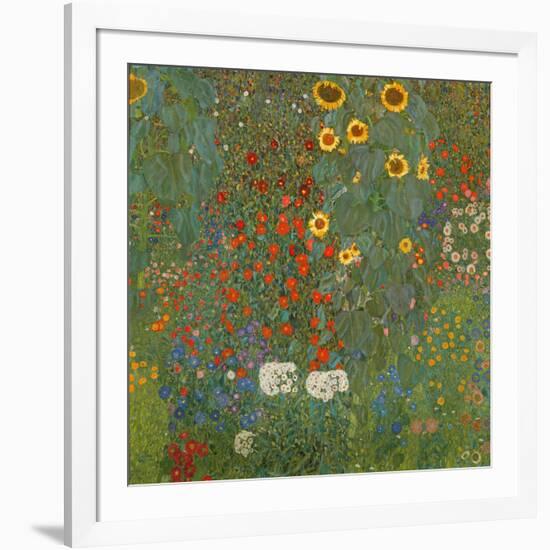 Farm Garden with Sunflowers, 1905-06-Gustav Klimt-Framed Giclee Print