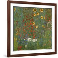 Farm Garden with Sunflowers, 1905-06-Gustav Klimt-Framed Giclee Print