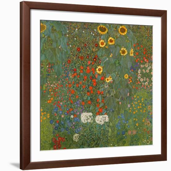 Farm Garden with Sunflowers, 1905-06-Gustav Klimt-Framed Giclee Print