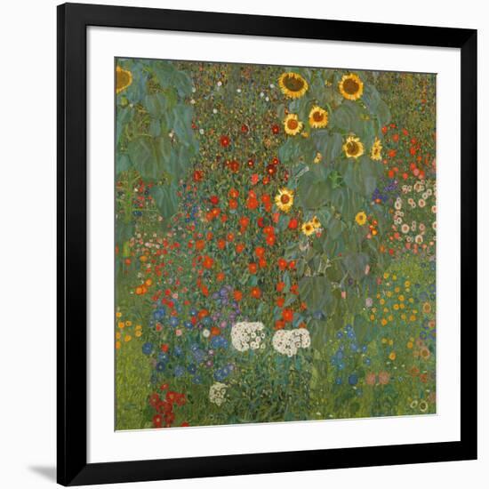 Farm Garden with Sunflowers, 1905-06-Gustav Klimt-Framed Giclee Print