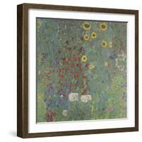 Farm Garden with Sunflowers, 1905-06-Gustav Klimt-Framed Giclee Print