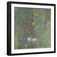 Farm Garden with Sunflowers, 1905-06-Gustav Klimt-Framed Giclee Print