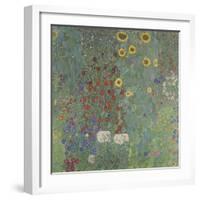 Farm Garden with Sunflowers, 1905-06-Gustav Klimt-Framed Giclee Print