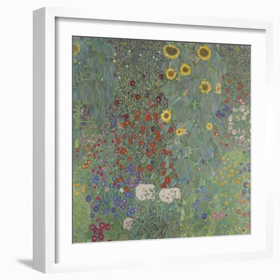 Farm Garden with Sunflowers, 1905-06-Gustav Klimt-Framed Giclee Print