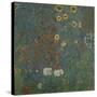 Farm Garden with Sunflowers, 1905/06-Gustav Klimt-Stretched Canvas