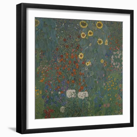 Farm Garden with Sunflowers, 1905/06-Gustav Klimt-Framed Giclee Print