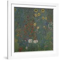 Farm Garden with Sunflowers, 1905/06-Gustav Klimt-Framed Giclee Print