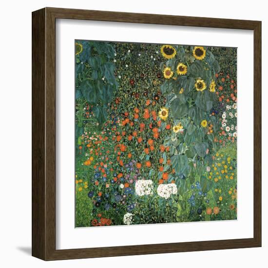 Farm Garden with Sunflowers, 1906-Gustav Klimt-Framed Art Print