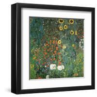 Farm Garden with Sunflowers, 1906-Gustav Klimt-Framed Art Print