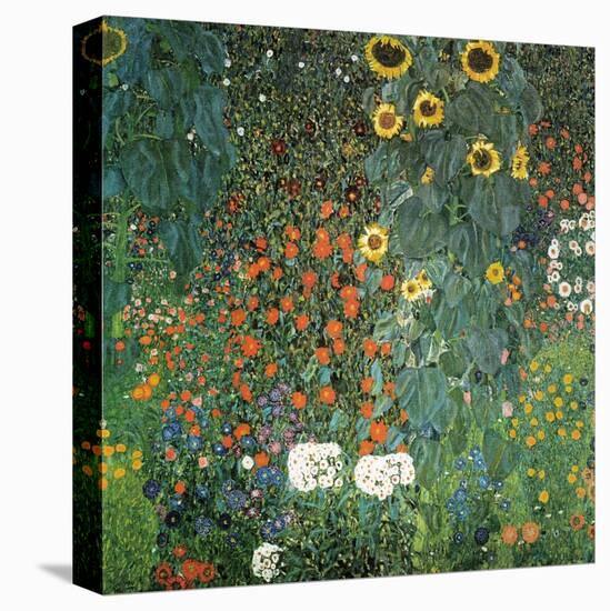 Farm Garden with Sunflowers, 1906-Gustav Klimt-Stretched Canvas