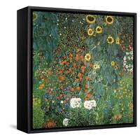 Farm Garden with Sunflowers, 1906-Gustav Klimt-Framed Stretched Canvas