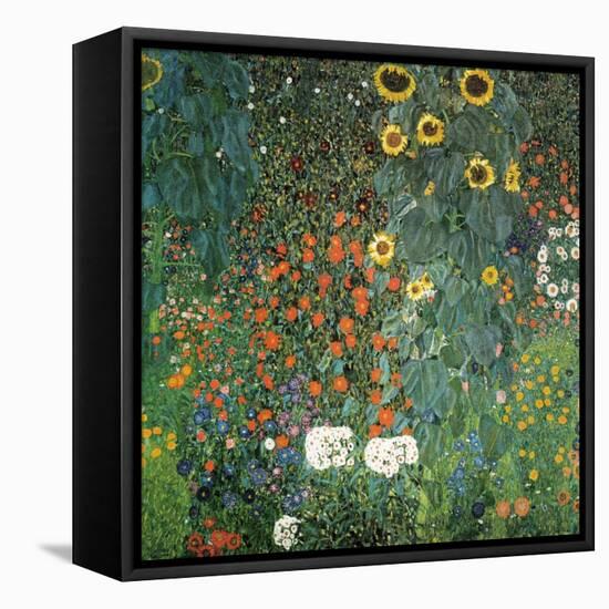 Farm Garden with Sunflowers, 1906-Gustav Klimt-Framed Stretched Canvas