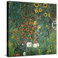 Farm Garden with Sunflowers, 1906-Gustav Klimt-Stretched Canvas