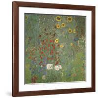 Farm Garden with Sunflowers, around 1905/1906-Gustav Klimt-Framed Giclee Print