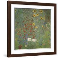 Farm Garden with Sunflowers, around 1905/1906-Gustav Klimt-Framed Giclee Print