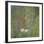 Farm Garden with Sunflowers, around 1905/1906-Gustav Klimt-Framed Art Print