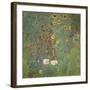 Farm Garden with Sunflowers, around 1905/1906-Gustav Klimt-Framed Art Print