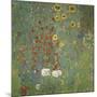 Farm Garden with Sunflowers, around 1905/1906-Gustav Klimt-Mounted Art Print