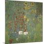 Farm Garden with Sunflowers, around 1905/1906-Gustav Klimt-Mounted Art Print