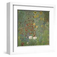 Farm Garden with Sunflowers, around 1905/1906-Gustav Klimt-Framed Giclee Print