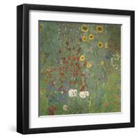 Farm Garden with Sunflowers, around 1905/1906-Gustav Klimt-Framed Giclee Print