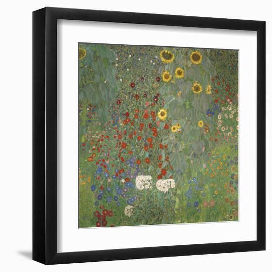 Farm Garden with Sunflowers, around 1905/1906-Gustav Klimt-Framed Giclee Print