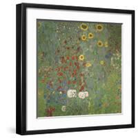 Farm Garden with Sunflowers, around 1905/1906-Gustav Klimt-Framed Giclee Print