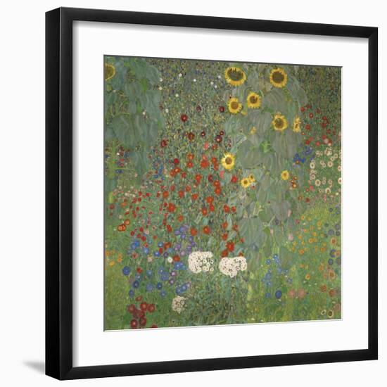 Farm Garden with Sunflowers, around 1905/1906-Gustav Klimt-Framed Giclee Print