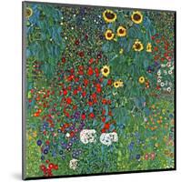 Farm Garden with Sunflowers, c.1905/1906-Gustav Klimt-Mounted Art Print