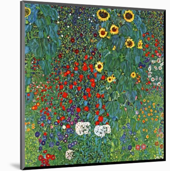 Farm Garden with Sunflowers, c.1905/1906-Gustav Klimt-Mounted Art Print