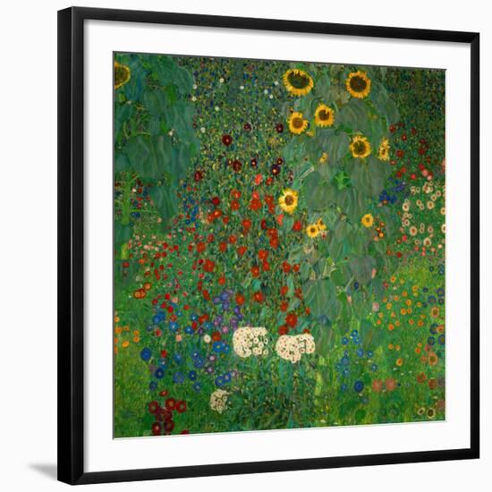 Farm Garden with Sunflowers, c.1912-Gustav Klimt-Framed Art Print