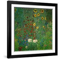 Farm Garden with Sunflowers, c.1912-Gustav Klimt-Framed Art Print