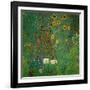 Farm Garden with Sunflowers, c.1912-Gustav Klimt-Framed Art Print