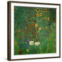 Farm Garden with Sunflowers, c.1912-Gustav Klimt-Framed Art Print