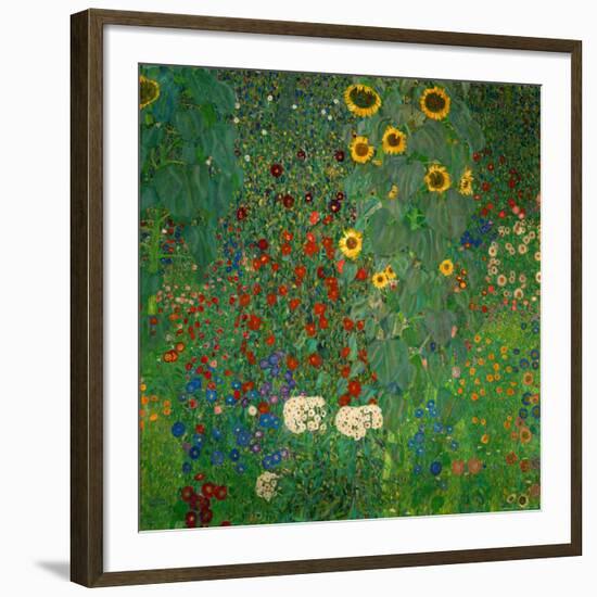 Farm Garden with Sunflowers, c.1912-Gustav Klimt-Framed Art Print