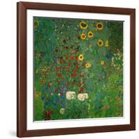 Farm Garden with Sunflowers, c.1912-Gustav Klimt-Framed Art Print