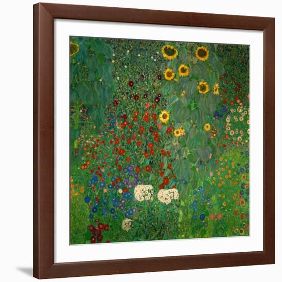 Farm Garden with Sunflowers, c.1912-Gustav Klimt-Framed Art Print