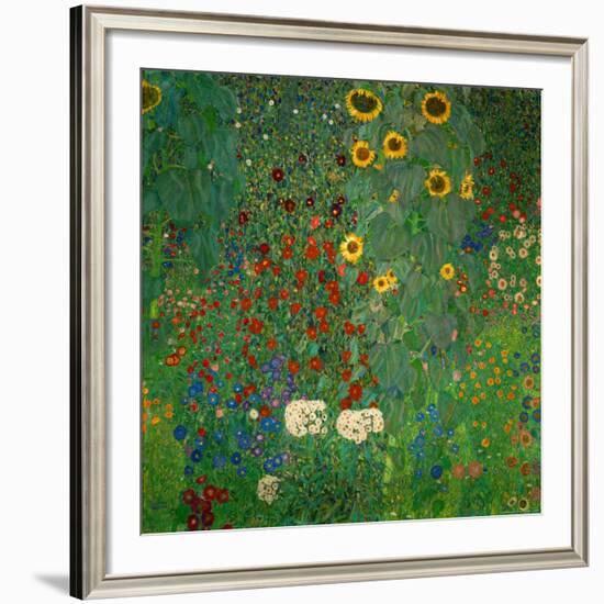 Farm Garden with Sunflowers, c.1912-Gustav Klimt-Framed Art Print