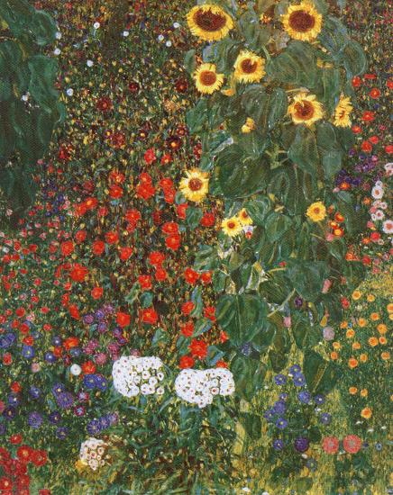 Farm Garden with Sunflowers, c.1912-Gustav Klimt-Framed Textured Art