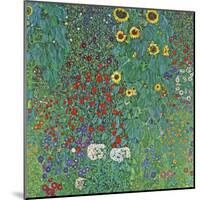 Farm Garden with Sunflowers-Gustav Klimt-Mounted Art Print