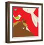 Farm Group: Rabbit and Horse-Yuko Lau-Framed Art Print