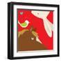 Farm Group: Rabbit and Horse-Yuko Lau-Framed Art Print