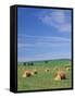 Farm Hay Bales and Clouds, Eastern Washington, USA-Adam Jones-Framed Stretched Canvas