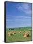 Farm Hay Bales and Clouds, Eastern Washington, USA-Adam Jones-Framed Stretched Canvas
