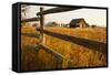 Farm house and rail fence in Grand Teton National Park.-Larry Ditto-Framed Stretched Canvas