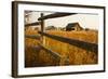 Farm house and rail fence in Grand Teton National Park.-Larry Ditto-Framed Photographic Print