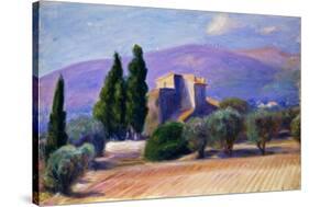 Farm House in Provence-William James Glackens-Stretched Canvas