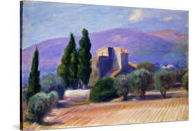 Farm House in Provence-William James Glackens-Stretched Canvas