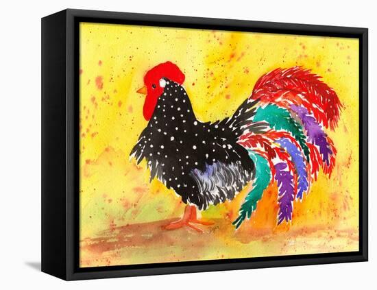 Farm House Rooster I-Beverly Dyer-Framed Stretched Canvas