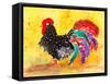 Farm House Rooster I-Beverly Dyer-Framed Stretched Canvas
